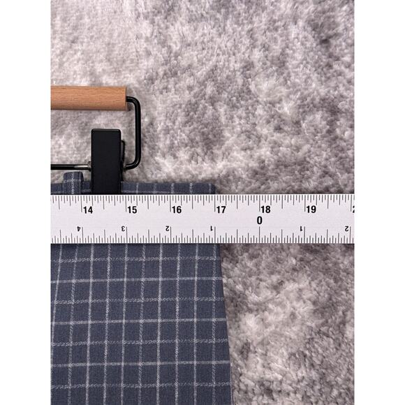 Theory Pants 12 Womens Performance Knit Slim Cropped Trouser Gray Window Check - Picture 3 of 7